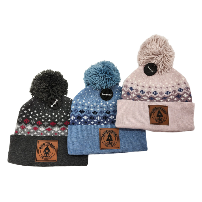 Fair Isle Knit Pom Hat SHOP ROGUE WEAR Hats