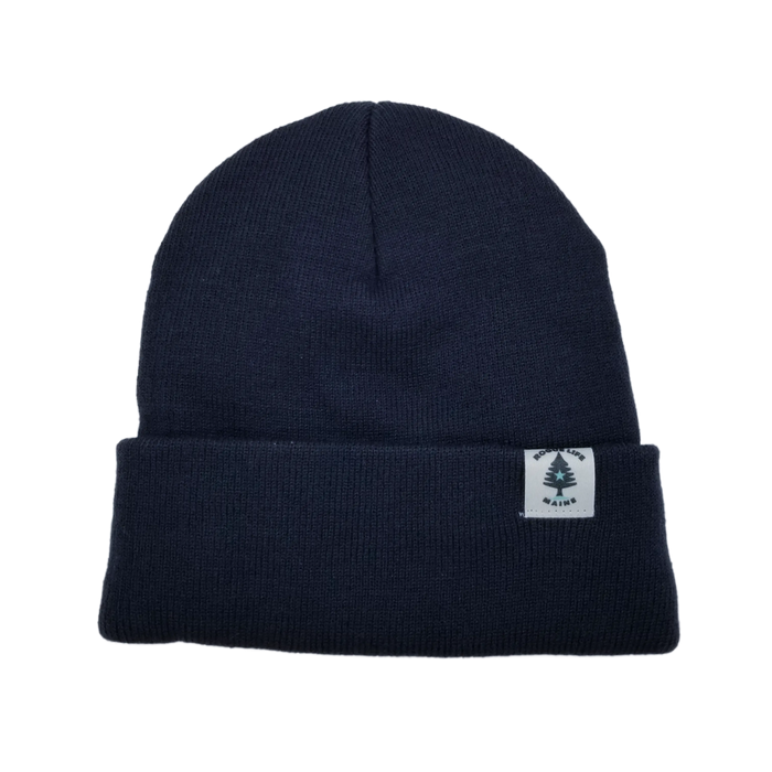 Rogue Life Logo Leather Patch Fleece-Lined Knit Beanie SHOP ROGUE WEAR Hats