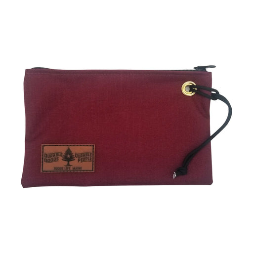 Rogue Life Maine Zipper Pouch Large with Leather Patch ROGUE LIFE MAINE  Burgundy