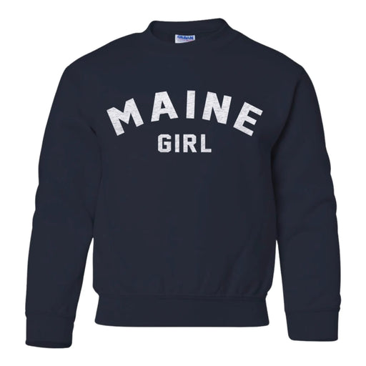 Youth Maine Girl Crewneck SHOP ROGUE WEAR Crewneck Y-XL-Navy