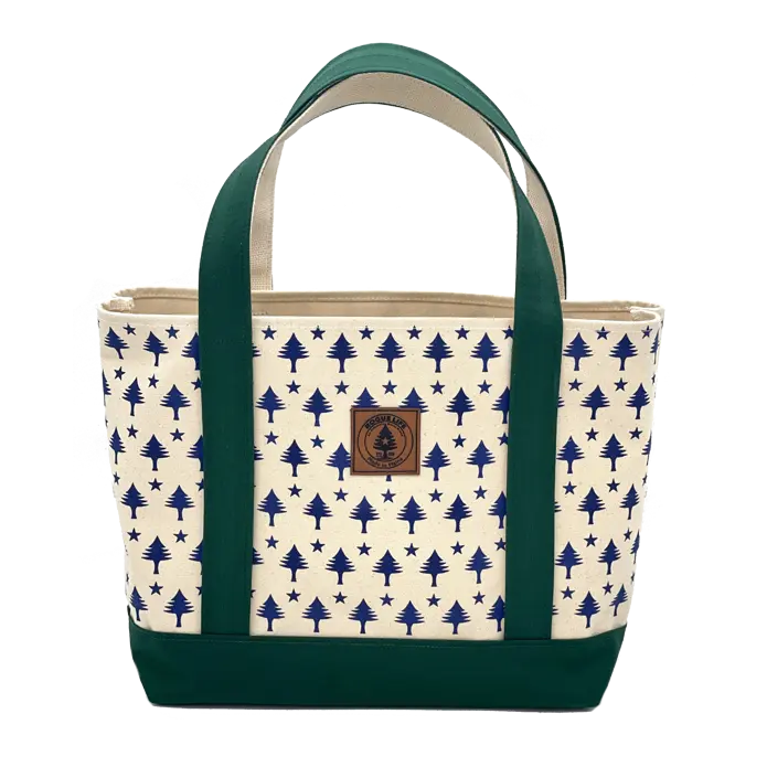 All Over Trees Tote Bag ROGUE LIFE MAINE Bags Green-Large