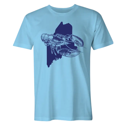 All Over Maine Lobster Sketch T-Shirt SHOP ROGUE WEAR T-shirt 3XL-Glacier-Blue