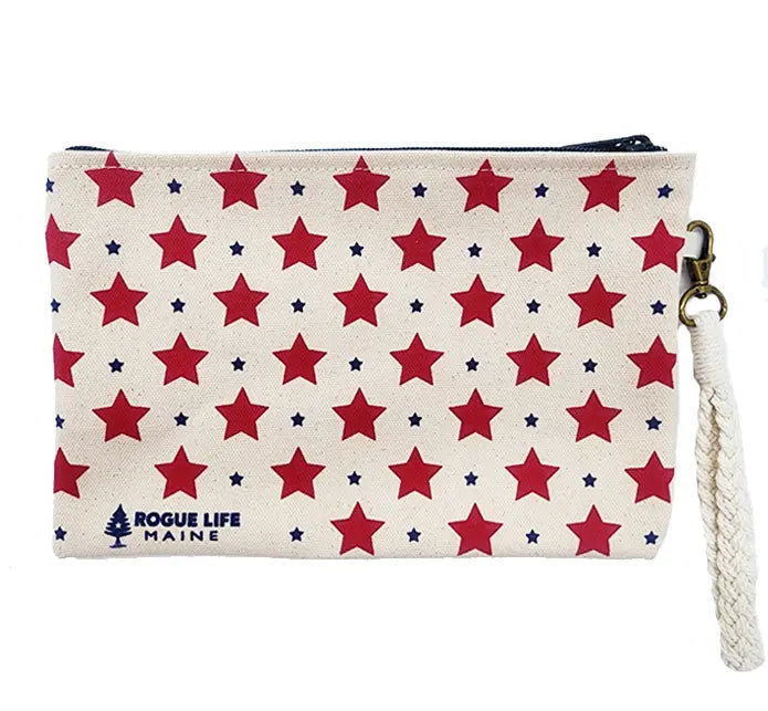 All Over Stars Zipper Pouch Wristlet ROGUE LIFE MAINE