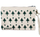 All Over Trees Zipper Pouch Wristlet ROGUE LIFE MAINE  Forest-Green-w-Macrame-Cord