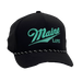 Performance 5-Panel Cap with visor cord in black color and MAINE LiFE Embroidered lettering