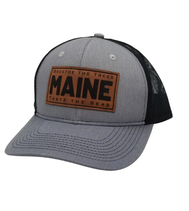Breathe the Trees, Taste the Seas Trucker Hat SHOP ROGUE WEAR Hats Grey-Black