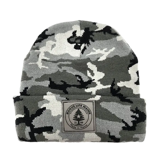 Rogue Life Maine Knit Hat-Camo SHOP ROGUE WEAR Hats Color-Grey-Camo
