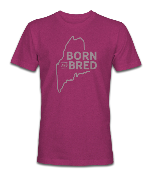 Born & Bred ME Outline T-Shirt SHOP ROGUE WEAR T-shirt 3XL-Antique-Heliconia