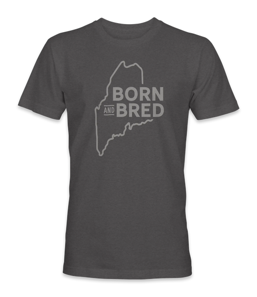 Born & Bred ME Outline T-Shirt SHOP ROGUE WEAR T-shirt 3XL-Heather-Dark-Grey