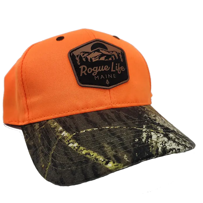 Real Tree Camo/Hunting Orange Poly Twill Cap SHOP ROGUE WEAR Hats Color-Orange