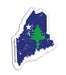 Distressed Maine State Flag Sticker Decal ROGUE LIFE MAINE Sticker