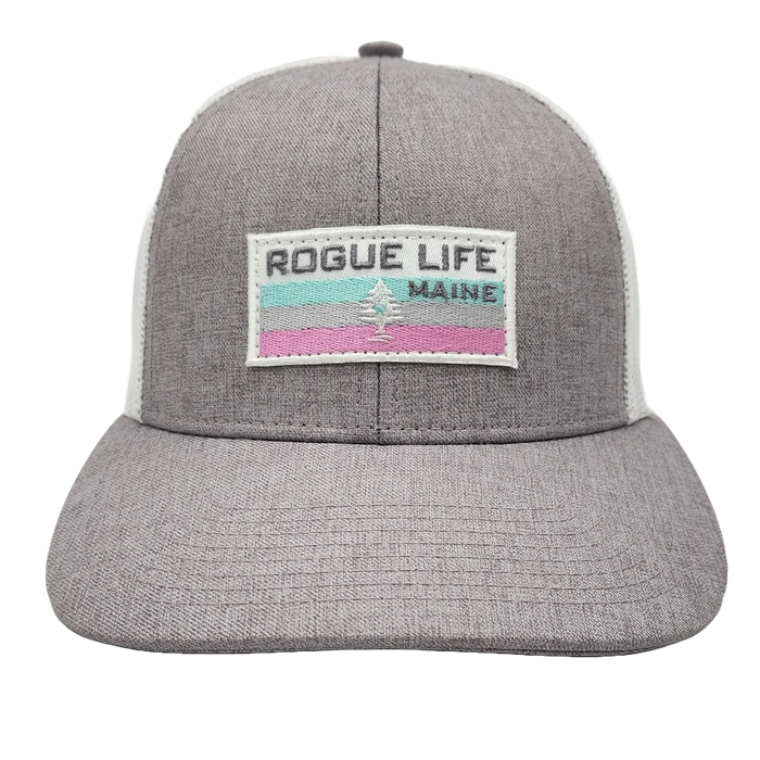 Women's Fit RLM Heathered Trucker Hat SHOP ROGUE WEAR Hats Color-Grey-White