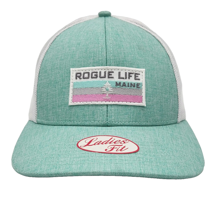 Women's Fit RLM Heathered Trucker Hat SHOP ROGUE WEAR Hats Mint-White