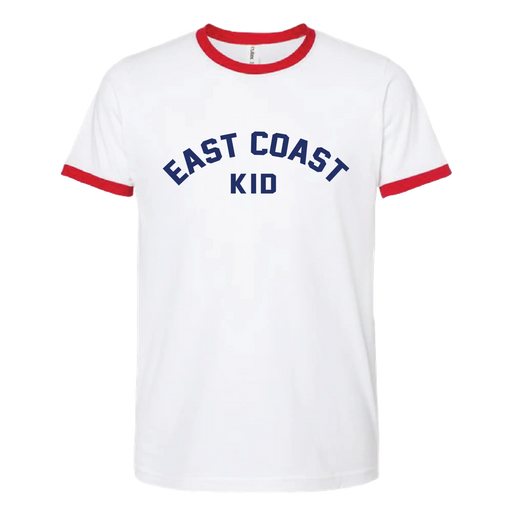Adult East Coast Kid Ringer T-Shirt SHOP ROGUE WEAR T-shirt 2XL-White-Red