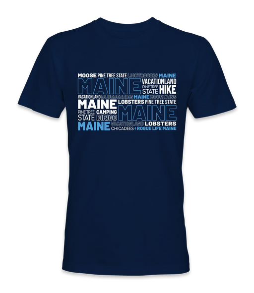 Maine Words T-Shirt SHOP ROGUE WEAR T-shirt 3XL-Navy