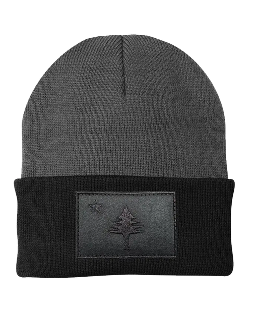 ME Flag Black Patch on Grey/Black Beanie SHOP ROGUE WEAR Beanies Color-Grey-Black