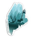 ME State Gradient Blue Sticker Decal ROGUE LIFE MAINE Sticker
