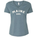 Maine Girl White Text V-Neck T-Shirt SHOP ROGUE WEAR T-shirt 3XL-Heather-Slate