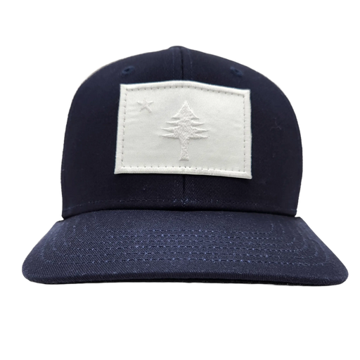 MAINE Flag White Patch Trucker Hat SHOP ROGUE WEAR Hats Color-Navy-White