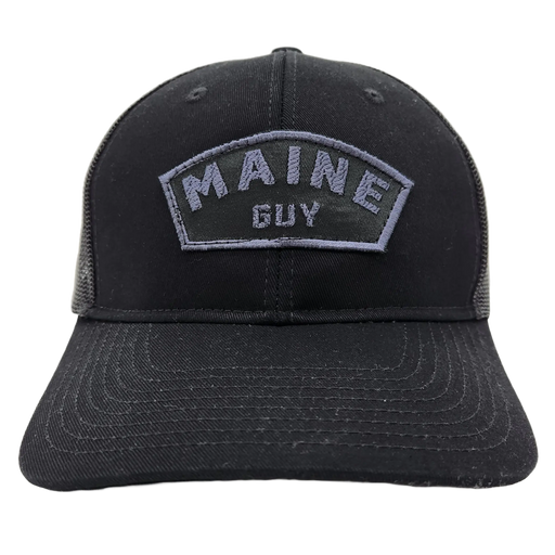Maine Guy Black Patch Trucker Hat SHOP ROGUE WEAR Hats Color-Black