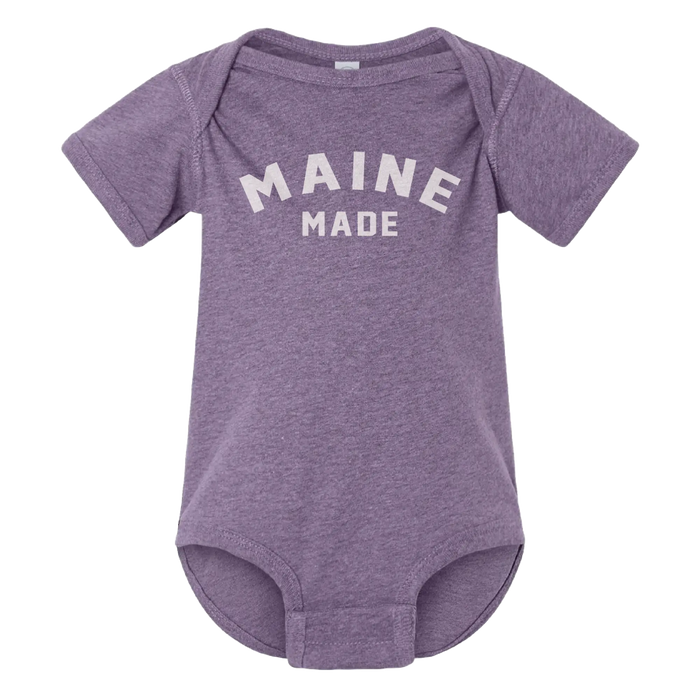 Infant Maine Made Onesie SHOP ROGUE WEAR baby 12-Mos-Wisteria-Blackout