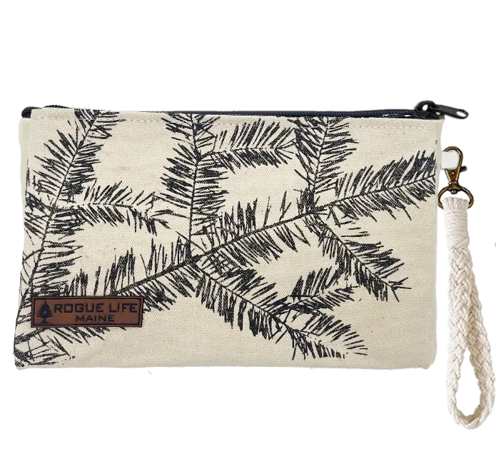 Tree Farm Spruce Zipper Pouch Wristlet ROGUE LIFE MAINE