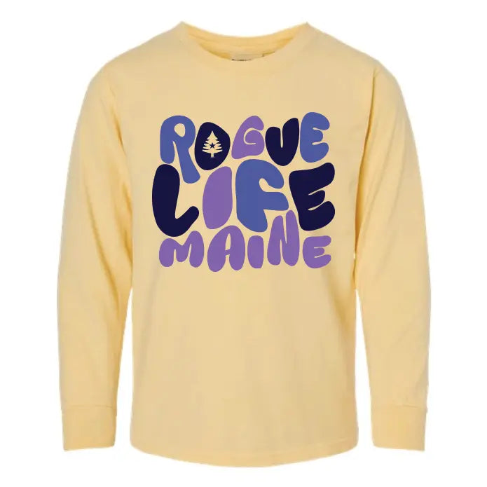 Youth RLM Bubble Letters Long Sleeve T-Shirt SHOP ROGUE WEAR T-shirt Y-XL-Summer-Yellow