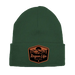 Rogue Life Mountains Leather Patch Fleece-Lined Knit Beanie SHOP ROGUE WEAR Beanies Hunter-Green