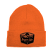 Rogue Life Mountains Leather Patch Fleece-Lined Knit Beanie SHOP ROGUE WEAR Beanies Hunter-Orange