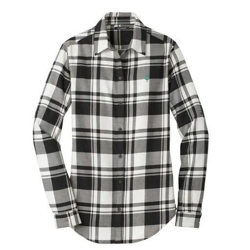 Women's Plaid Flannel Shirt Black & White SHOP ROGUE WEAR Flannel Shirt 3XL-Black