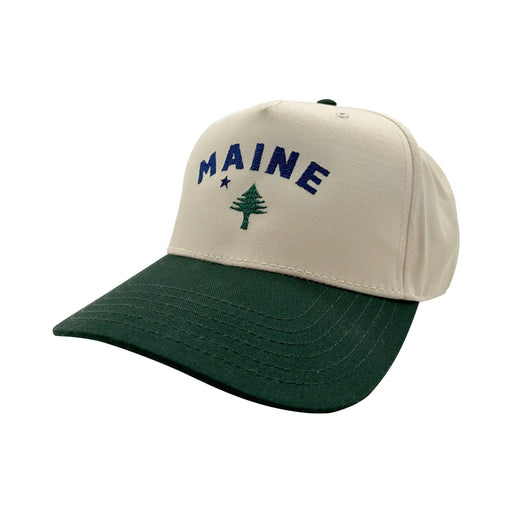 Classic Maine Cap SHOP ROGUE WEAR Hats Color-Natural-Dark-Green