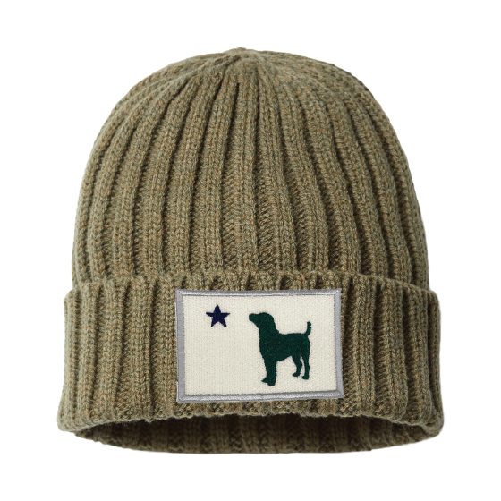 Maine Flag Dog Patch Knit Cuffed Beanie Rogue Life Maine Hat