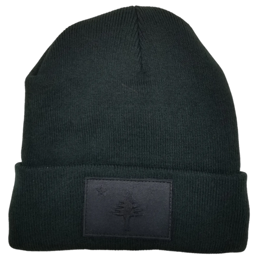 MAINE Flag Black Patch Fleece-Lined Beanie SHOP ROGUE WEAR Beanies