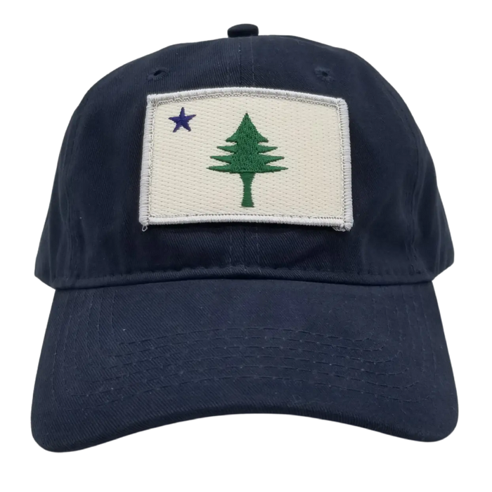 Maine Flag Patch Twill Hat SHOP ROGUE WEAR Hats Navy