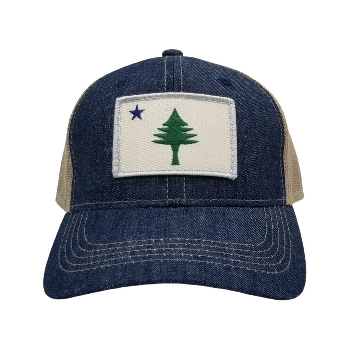 ME Flag Denim Trucker Hat SHOP ROGUE WEAR - product.metafields.shopify.color-pattern Hats Denim