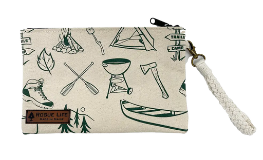 Upto Camp Zipper Pouch Wristlet ROGUE LIFE MAINE