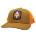 Earth Wind Fire  Stripe 1 Trucker Hat SHOP ROGUE WEAR  Old-Gold-Blaze-Orange