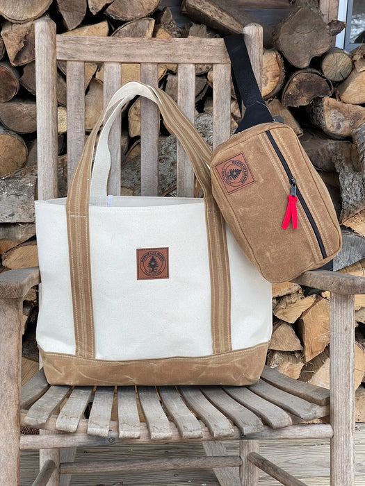 Tan Wax Canvas Tote Bag SHOP ROGUE WEAR Bags