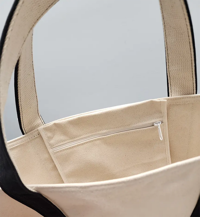 Wax & Rose Canvas Large Tote Bag SHOP ROGUE WEAR Bags Add-Zipper-Pocket-8